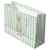 Hert met een groene sjaal groot cadeauzakje (Voorkant Gekanteld)