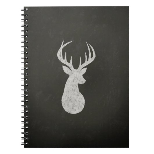 Hert met gewei krijttekening notitieboek (Voorkant)
