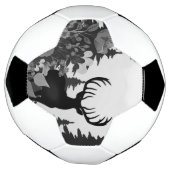 Hert met grote gewei uit het bos voetbal (Gedraaid)