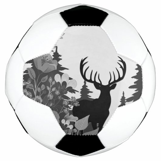 Hert met grote gewei uit het bos voetbal (Voorkant)