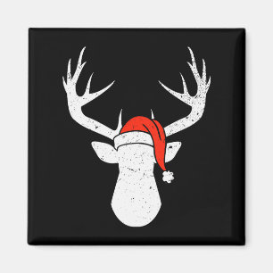 Hert Met Kerstman Hoed Kerst Pijama Jacht Cadeau Magneet