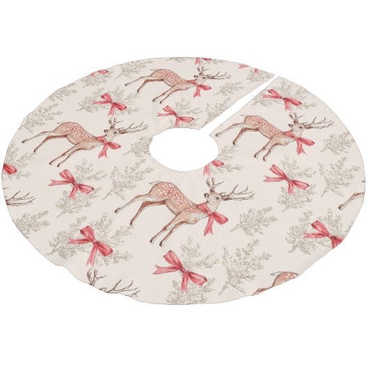  hert met rode strik kerstpatroon kerstboom rok (Gekanteld)