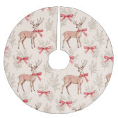 hert met rode strik kerstpatroon kerstboom rok (Voorkant)