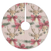 hert met rode strik kerstpatroon kerstboom rok (Voorkant)