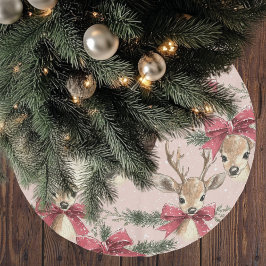  hert met rode strik kerstpatroon kerstboom rok