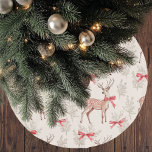 hert met rode strik kerstpatroon kerstboom rok<br><div class="desc">Breng tijdloze elegantie naar uw vakantiedecor met deze herten met rode strikpatroon kerstboomrok. Met prachtig geïllustreerde herten versierd met feestelijke rode bogen, voegt dit klassieke ontwerp een nostalgische toets toe aan uw kerstboom. De warme charme van het hertenpatroon gecombineerd met de feestelijke pop van rode creëer is een gezellige, traditionele...</div>