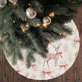  hert met rode strik kerstpatroon kerstboom rok