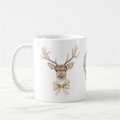 Hert met strik Kerstmis Koffiemok (Links)