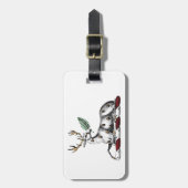 Hert met varen Heraldisch embleem Bagagelabel (Voorkant verticaal)