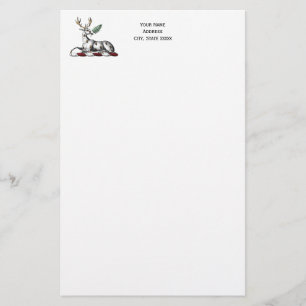 Hert met varen Heraldisch embleem Briefpapier