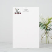 Hert met varen Heraldisch embleem Briefpapier (Staand voorkant)