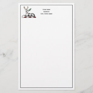 Hert met varen Heraldisch embleem Briefpapier