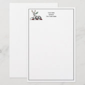 Hert met varen Heraldisch embleem Briefpapier (Voorkant / Achterkant)