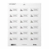 Hert met varen Heraldisch embleem Etiket (Full Sheet)