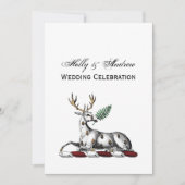 Hert met varen Heraldisch embleem Kaart (Voorkant)