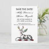 Hert met varen Heraldisch embleem Kaart (Staand voorkant)