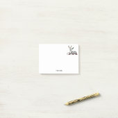 Hert met varen Heraldisch embleem Post-it® Notes (Op bureau)