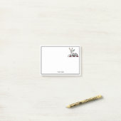 Hert met varen Heraldisch embleem Post-it® Notes (Op bureau)