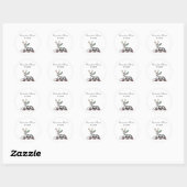 Hert met varen Heraldisch embleem Ronde Sticker (Vel)