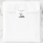 Hert met varen Heraldisch embleem Ronde Sticker (Tas)