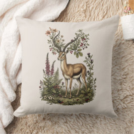 Hert met wilde bloem kussen