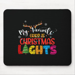 Hert Mijn favoriete kleur is Kerstverlichting Gelu Muismat