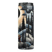 hert onder een verduisterde hemel thermosbeker (Achterkant)