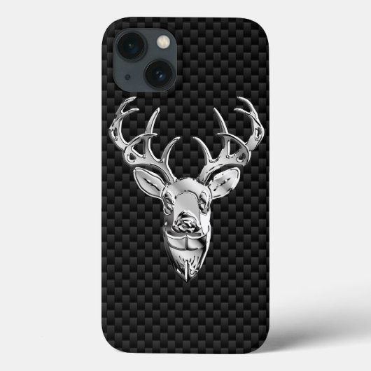 Hert op Koolstofvezel Stijlprint Case-Mate iPhone Case (Achterkant)