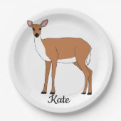 hert papieren bordje (Voorkant)