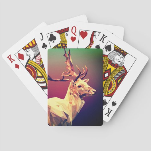 Hert Polygoon Ontwerp Pokerkaarten (Achterkant)