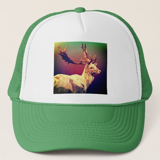 Hert Polygoon Ontwerp Trucker Pet (Voorkant)