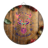 Hert Prettig Kerstmis Dartbord (Voorkant)