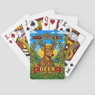 Hert Retro 8-Bit Pixel Art Pokerkaarten