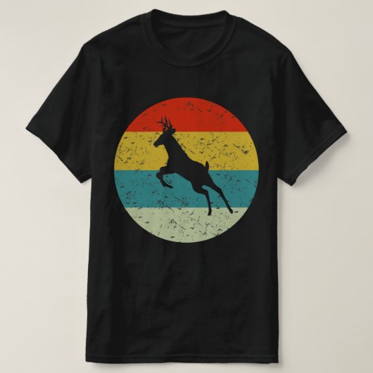 hert retro  silhouette 70s t-shirt (Design voorkant)