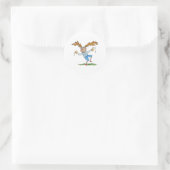 Hert Ronde Sticker (Tas)