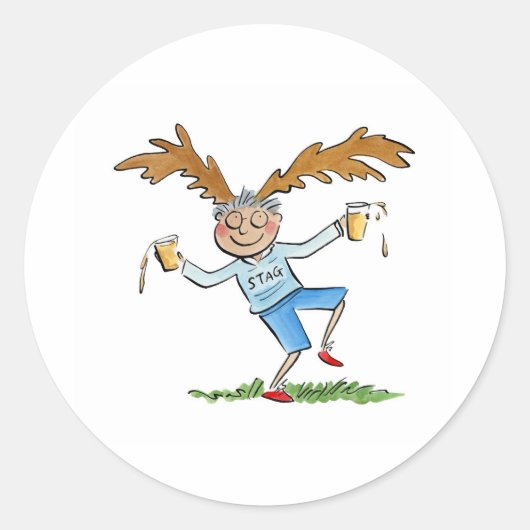 Hert Ronde Sticker (Voorkant)