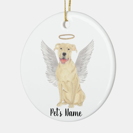 Hert Tan Pitbull Staffy Sympathie Herdenking Keramisch Ornament (Links)