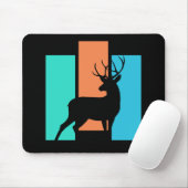 Hert Wild Dier Buiten Natuur Silhouet Muismat (Met muis)