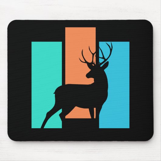 Hert Wild Dier Buiten Natuur Silhouet Muismat (Voorkant)