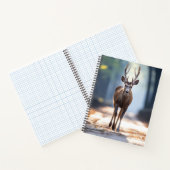 hert wild dier op straat notitieboek (Binnen)