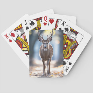 hert wild dier op straat pokerkaarten