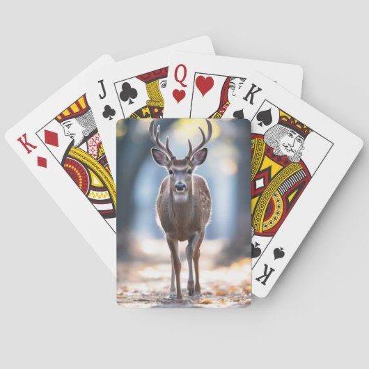 hert wild dier op straat pokerkaarten (Achterkant)