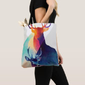 hert wilde Natuur dierlijke kleuren kunst schilder Tote Bag (Dichtbij)
