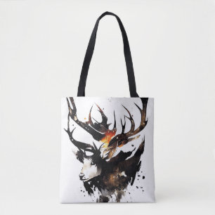hert wilde Natuur vrije gedistilleerde borstel sch Tote Bag
