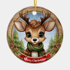 Hert Xmas Karakter Rendier Dier Kerstmis Cer Keramisch Ornament