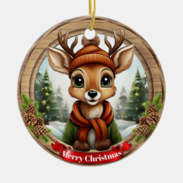 Hert Xmas Karakter Rendier Dier Kerstmis Cer Keramisch Ornament