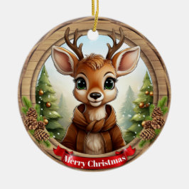 Hert Xmas Karakter Rendier Dier Kerstmis Ker Keramisch Ornament