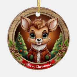 Hert Xmas Karakter Rendier Dier Kerstmis Ker Keramisch Ornament