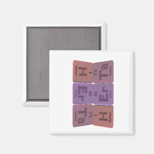 Herta als Waterstof Erbium Tantalum Magneet (Voorkant / Achterkant)