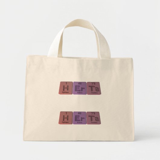 Herta als waterstof Erbium Tantalum Mini Tote Bag (Voorkant)